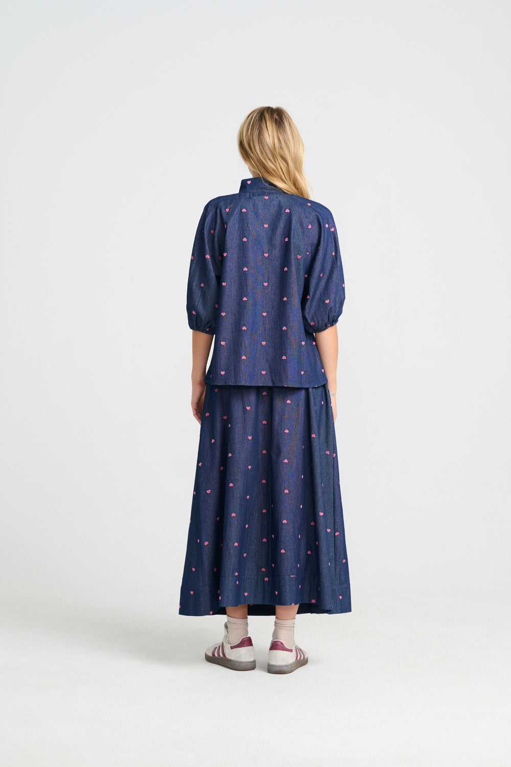 Tatum Skirt - Denim Heart