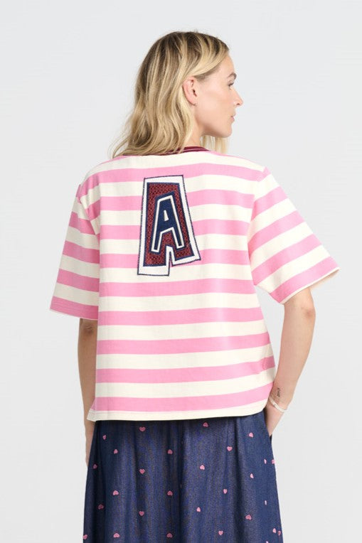 Høilund Stripe Tee - Pink