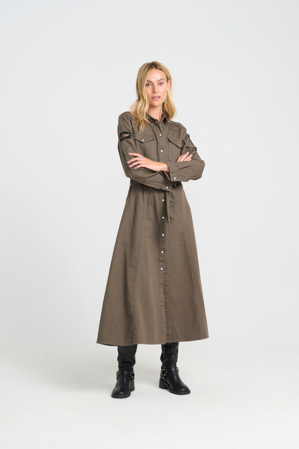 Foxy Long Dress - Army