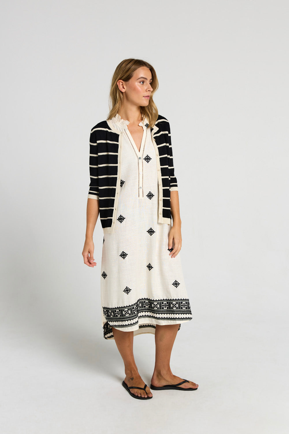 Lilly Cardigan - Black/Whisper
