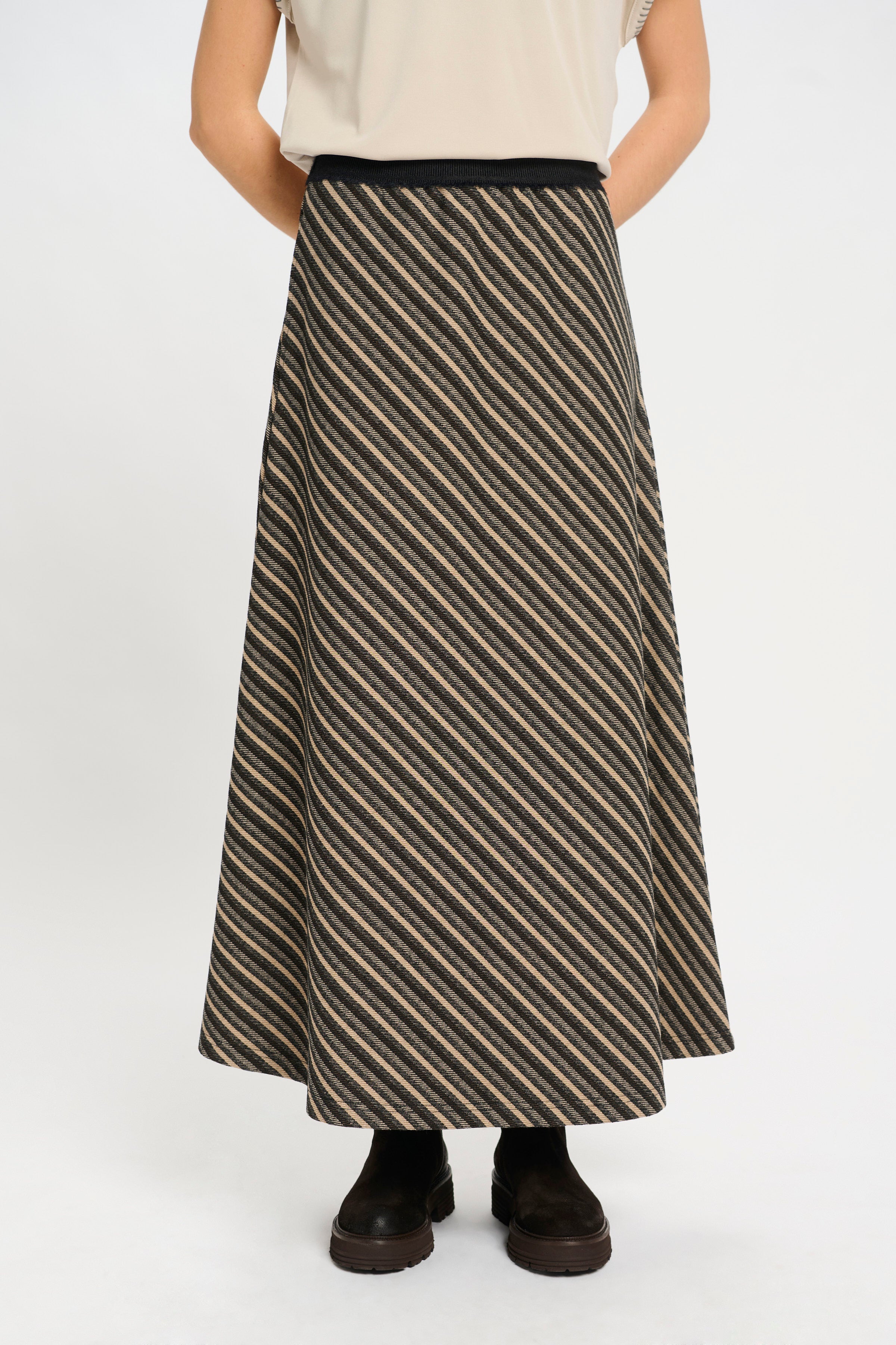 Kelly Skirt - Choco Stripe
