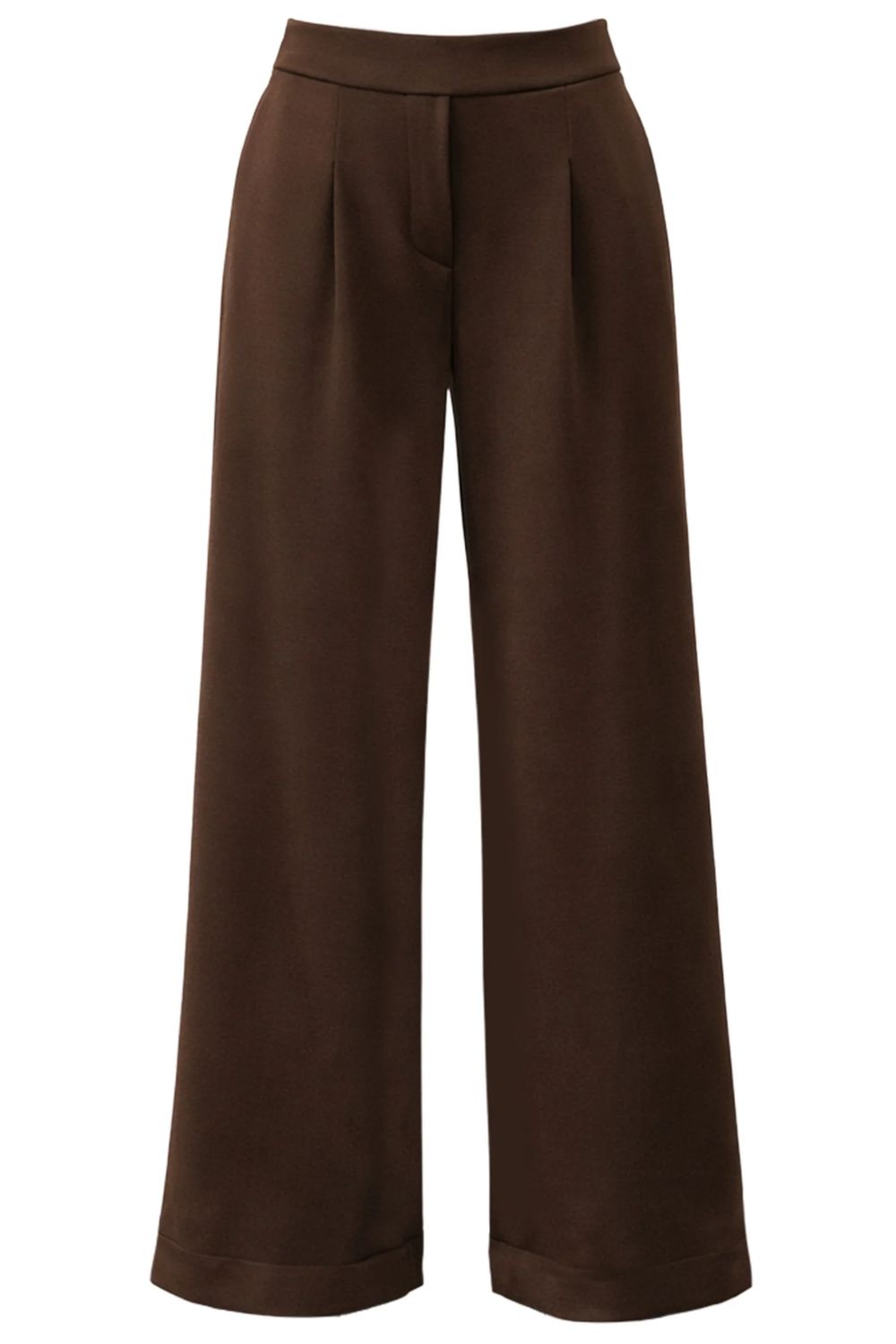 Alba Solid Pants - Choco