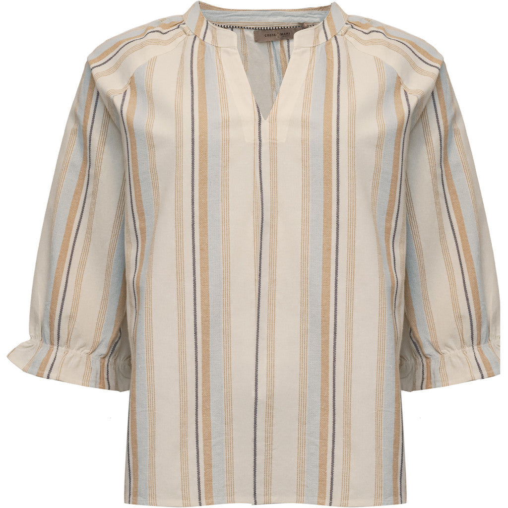 Costamani Addie Blouse Blouse Blue/Sand Stripe