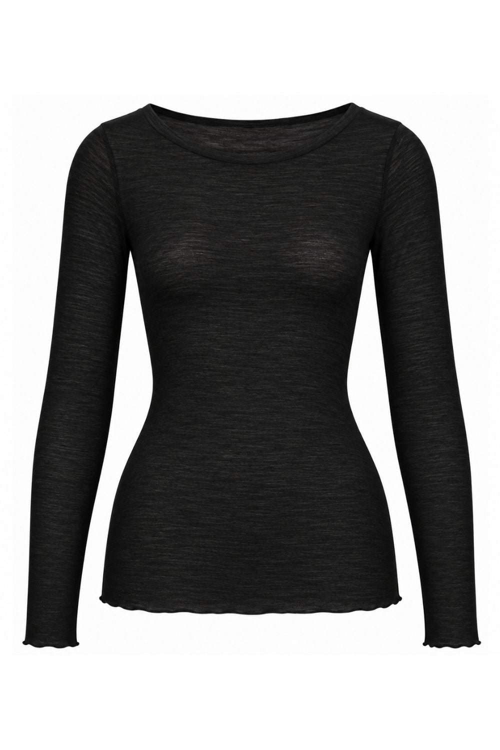 Costamani Allie Rib O Neck Blouse Black