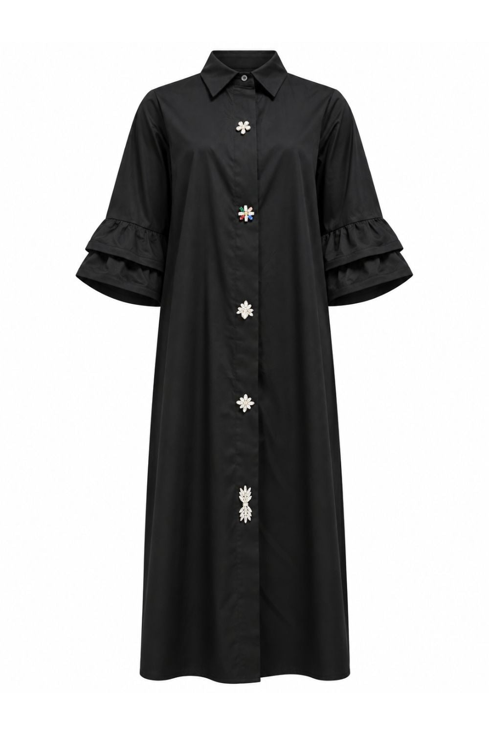 Costamani Amina Long Shirt Shirts Black