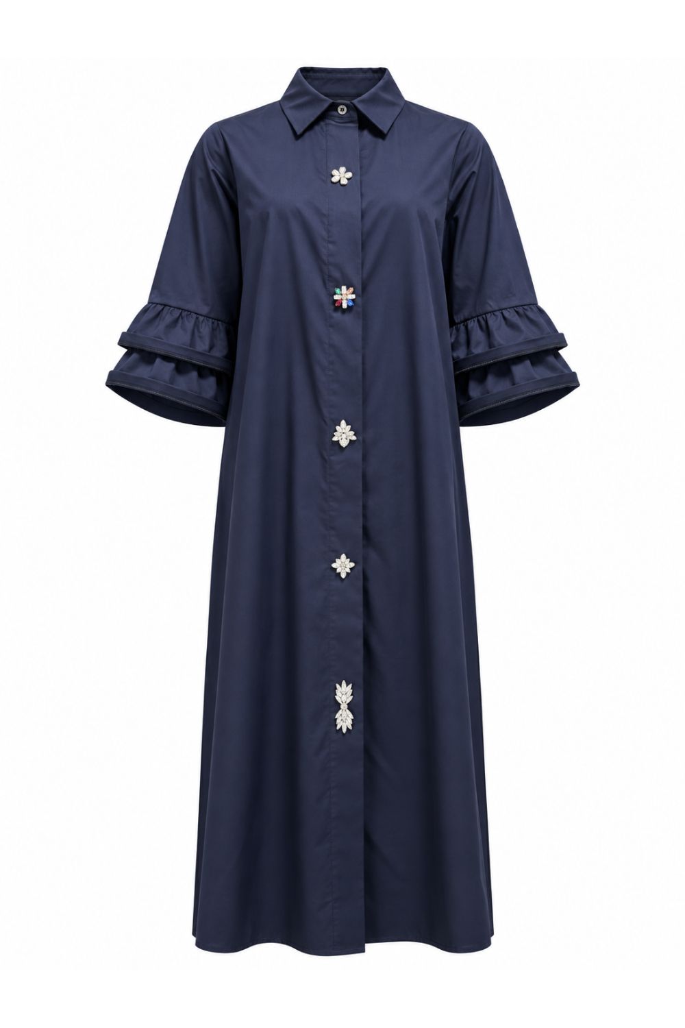 Costamani Amina Long Shirt Shirts Blue