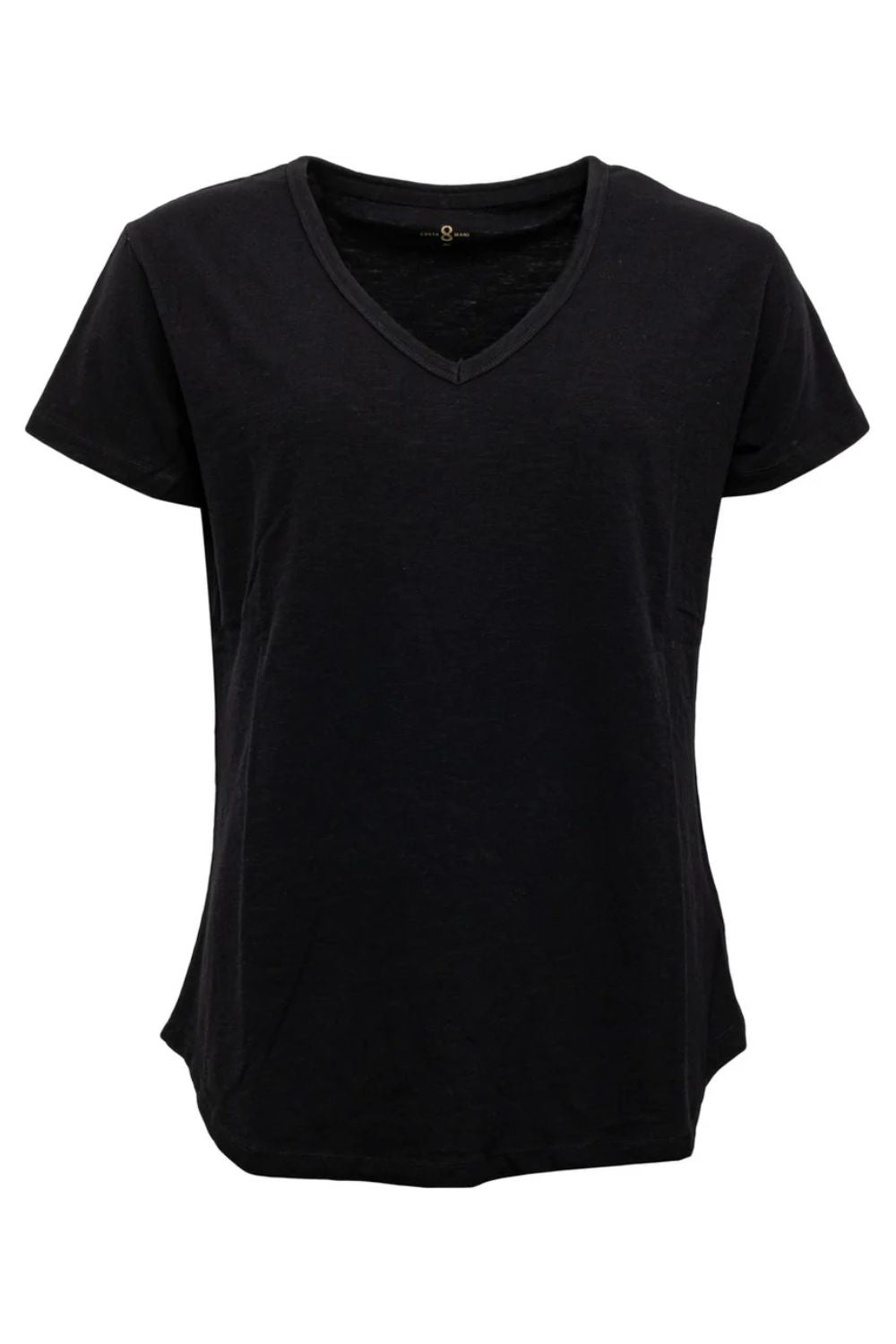 Basic S/S Tee V-neck - Black