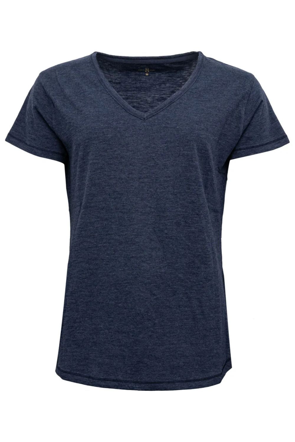 Basic S/S Tee V-neck - Navy