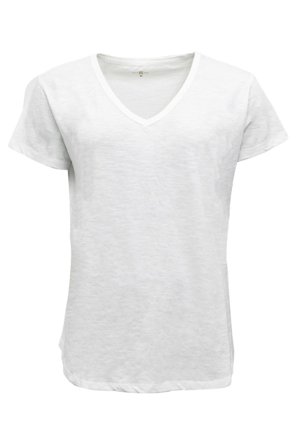 Basic S/S Tee V-neck - White