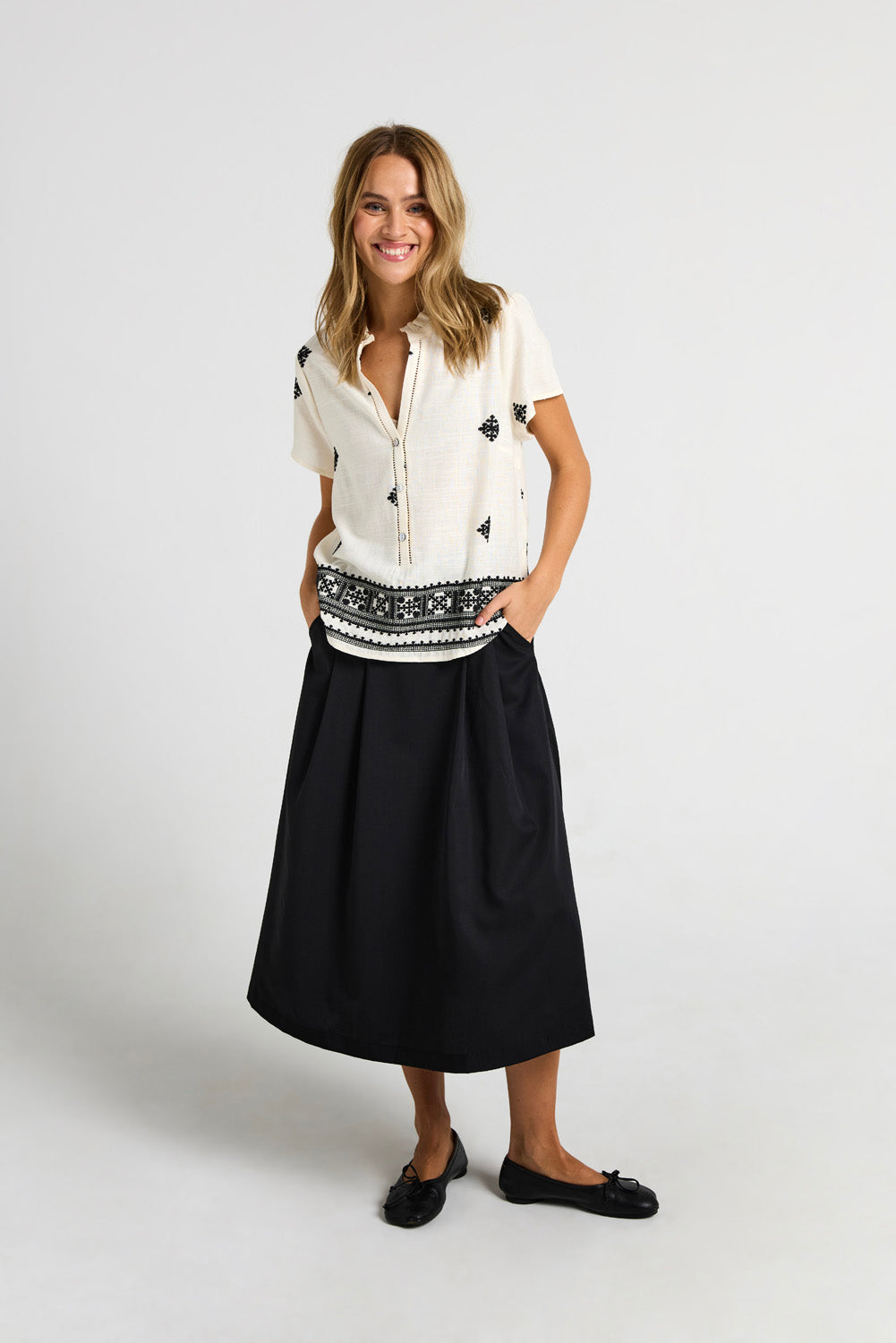 Costamani Brick Skirt Skirts Black
