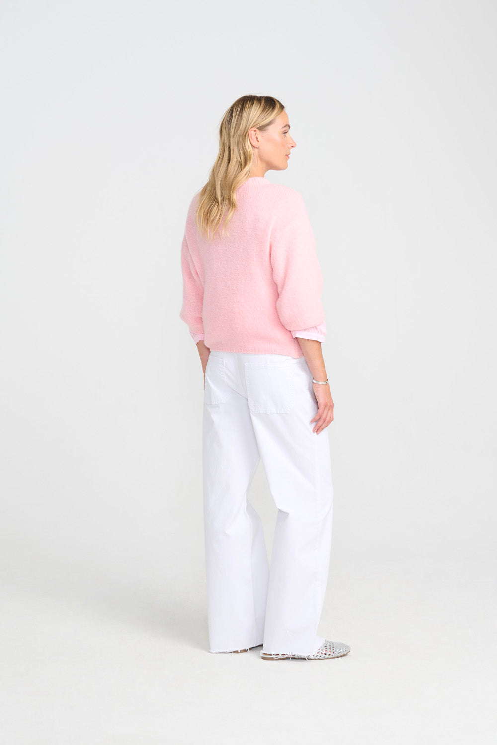 Costamani Coss Solid Pants Jeans White