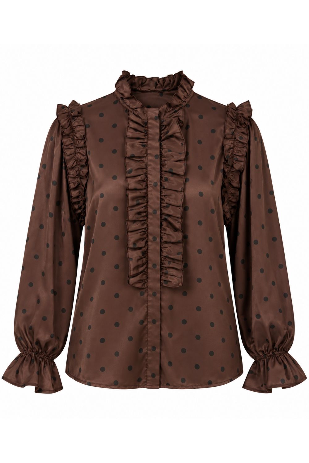 Costamani Dots Shirt Shirts Choco