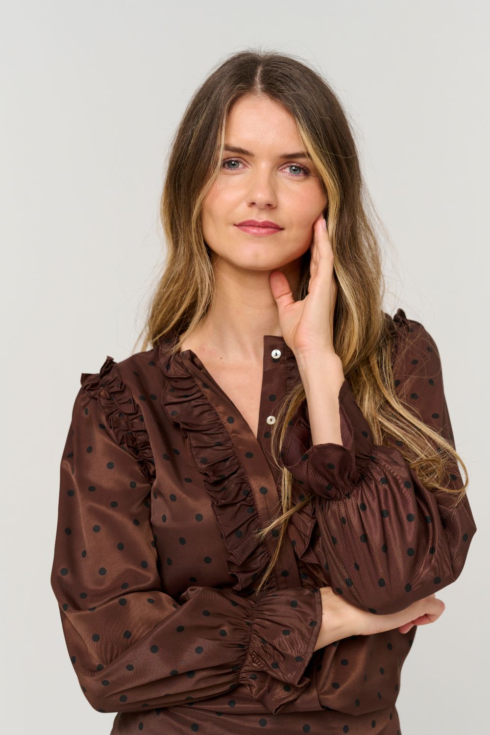 Costamani Dots Shirt Shirts Choco