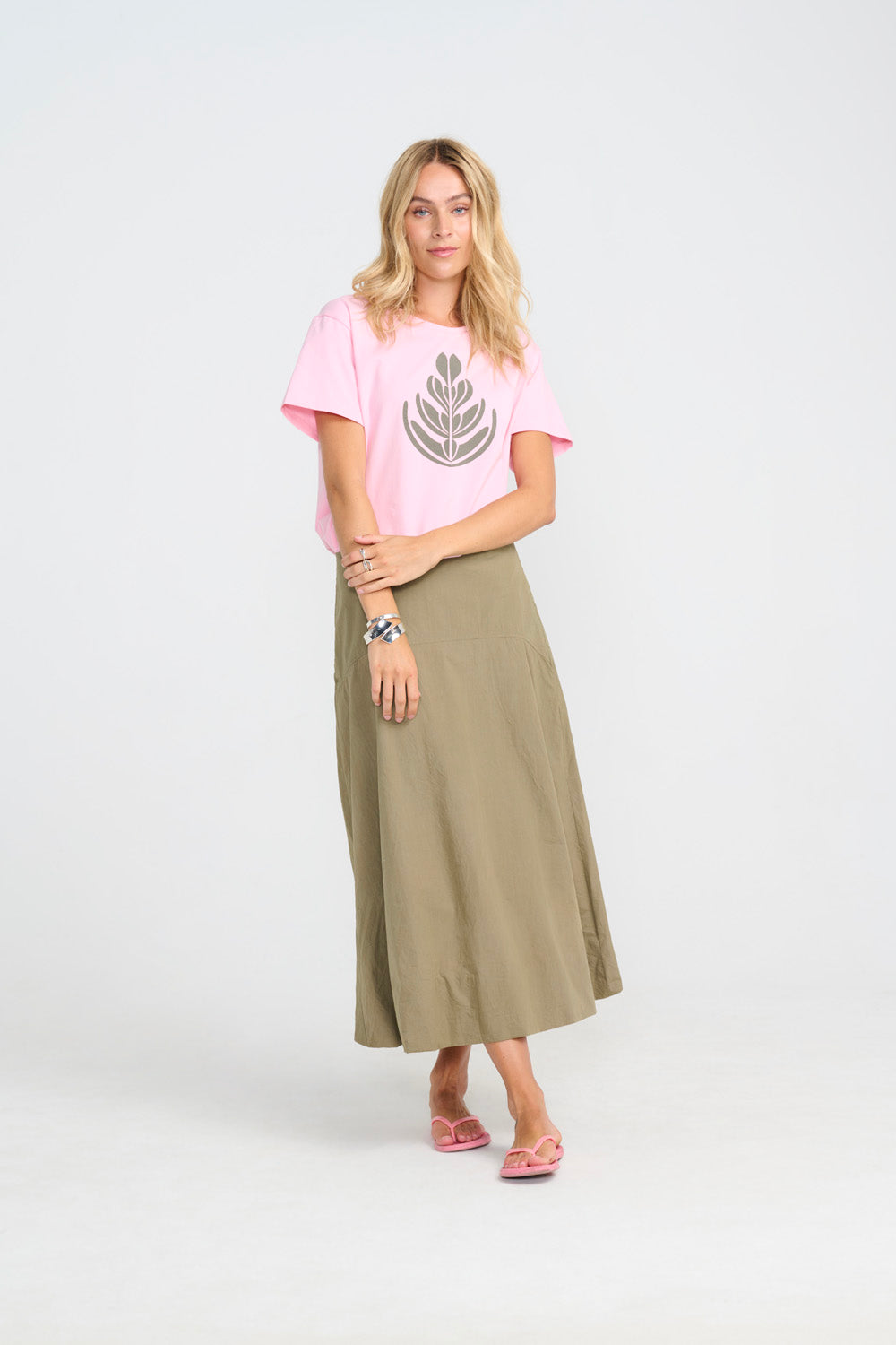 Costamani Florist Tee T-shirts Pink/Army