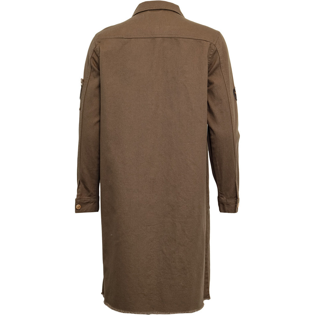 Costamani Foxy Solid Long Jacket Jacket Army