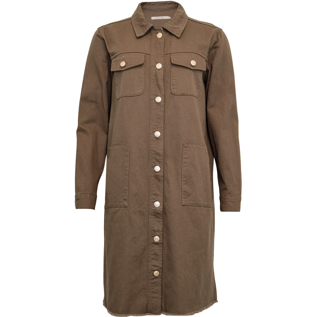 Costamani Foxy Solid Long Jacket Jacket Army