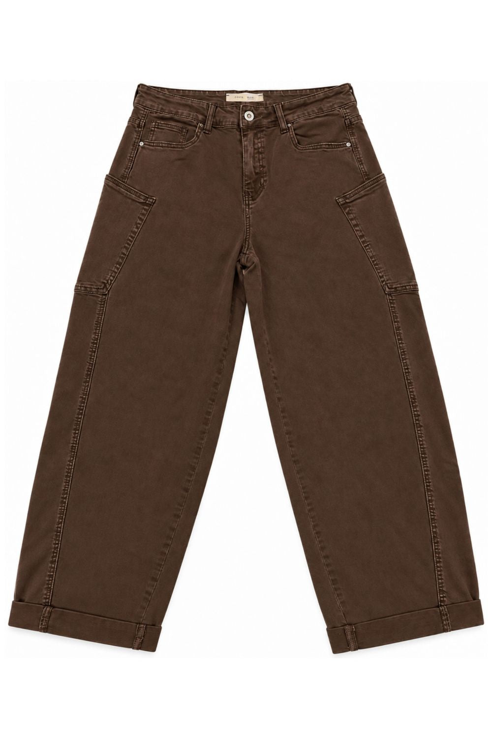 Costamani Freddy Solid Barrel Jeans Choco