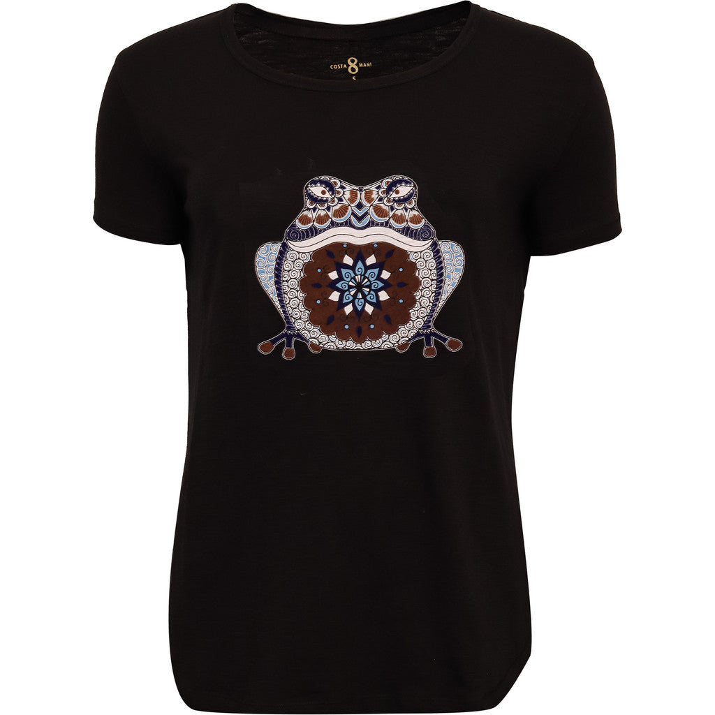 Costamani Frog Tee T-shirts Black W/Blue Mix