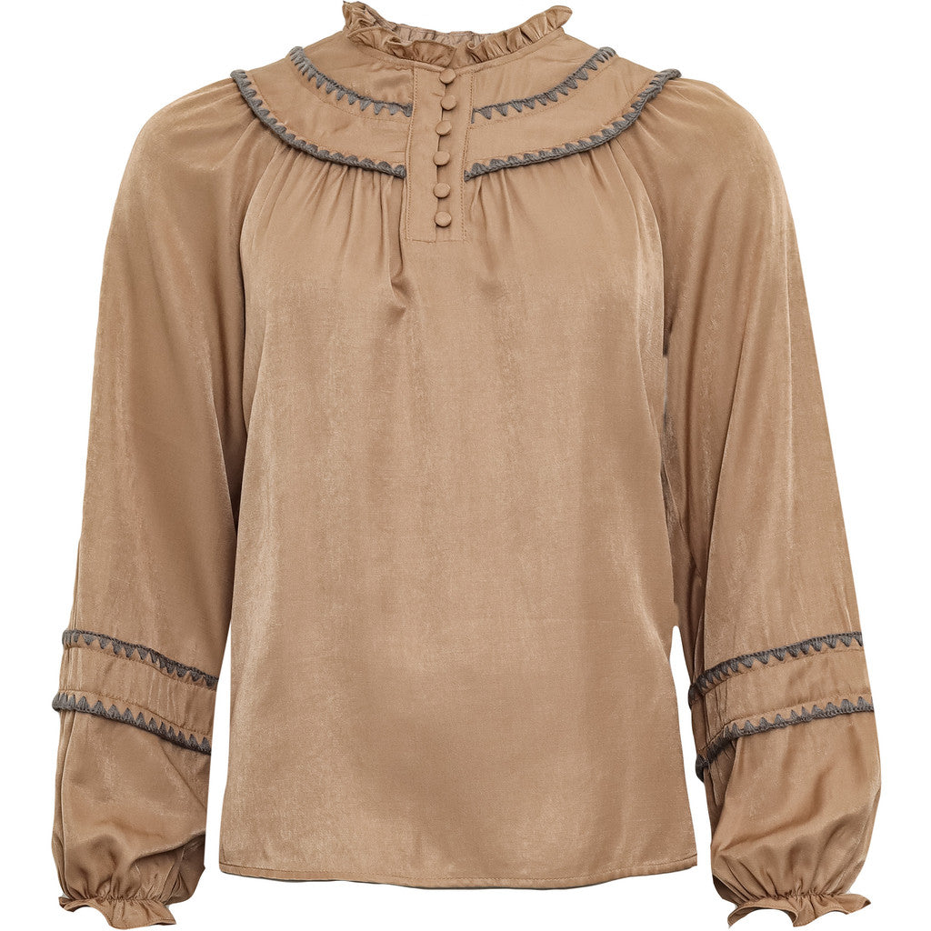 Costamani Hanks Blouse Blouse Earth W/Grey