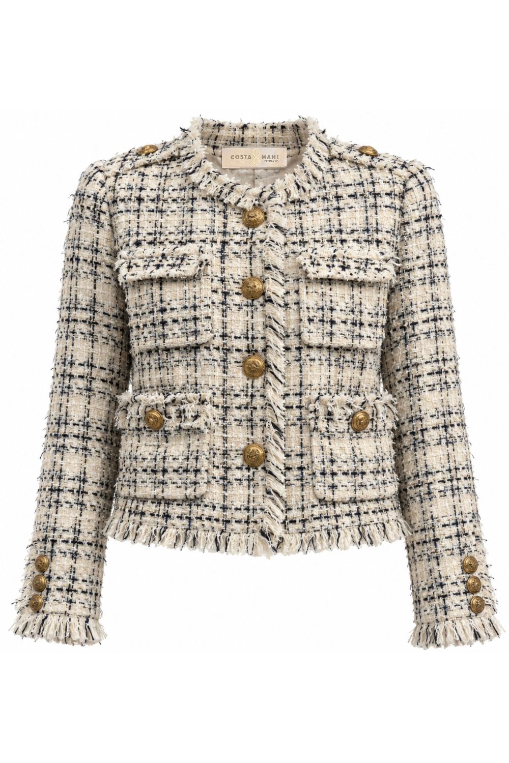 Costamani Kennedy Bouchle Jacket Jacket Whisper White