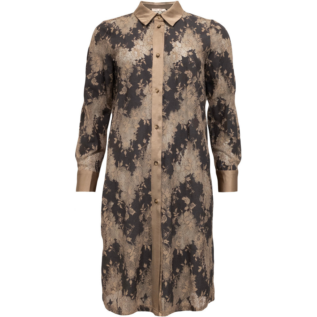 Costamani Laci Long Shirt Shirts Grey/Sand