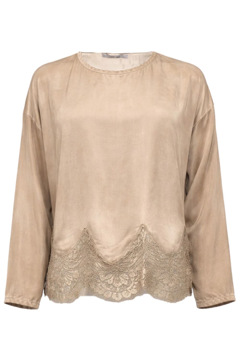 Mila L/S Lace Blouse - Golden sand