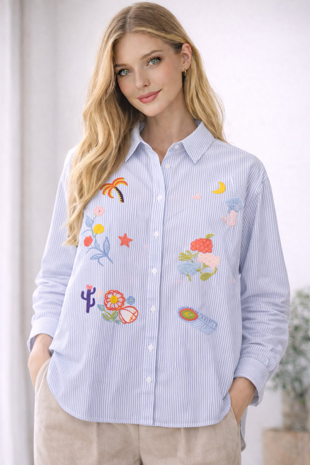 Costamani Mia Shirt Shirts Stripe / Palm