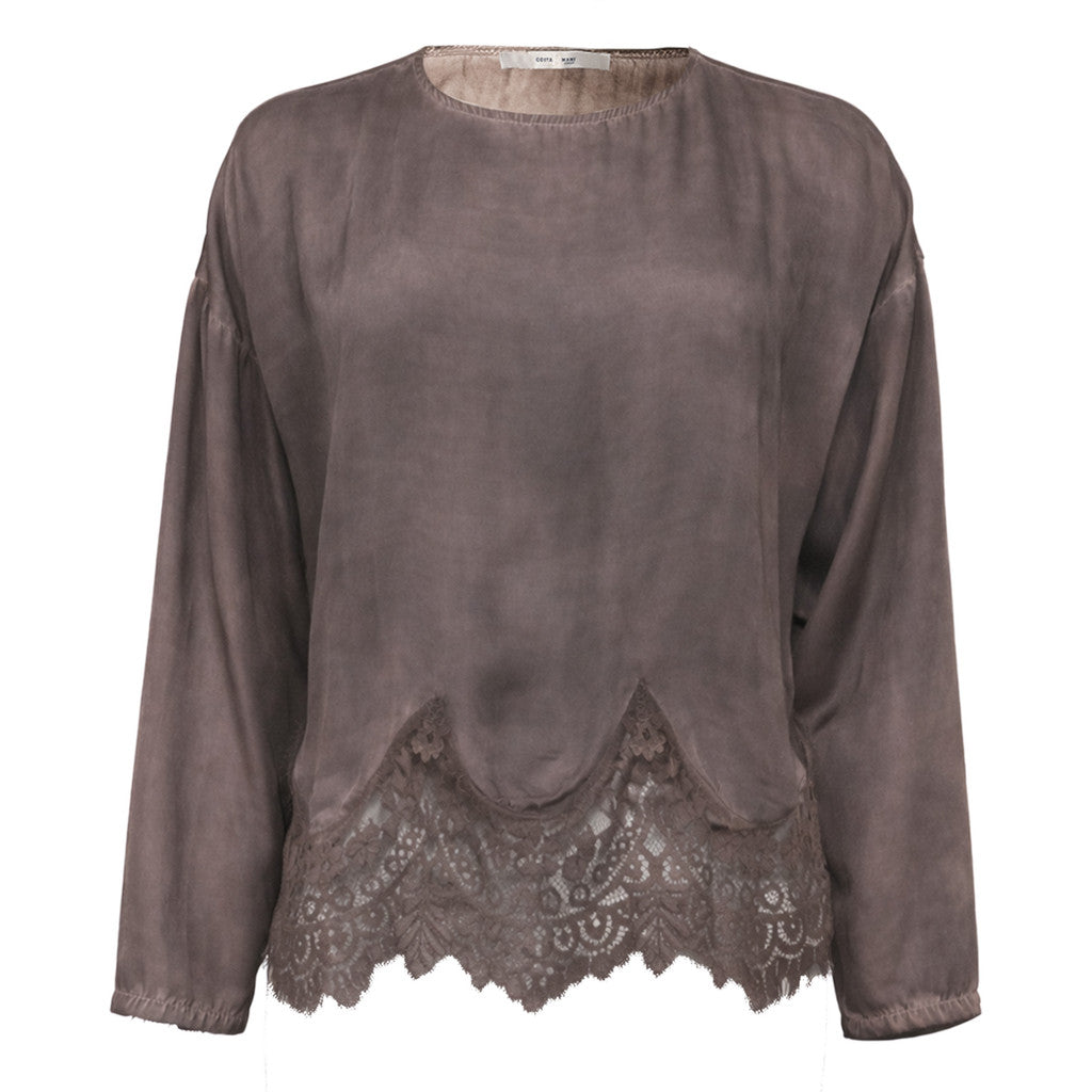 Costamani Mila L/S Lace Blouse Blouse Choco