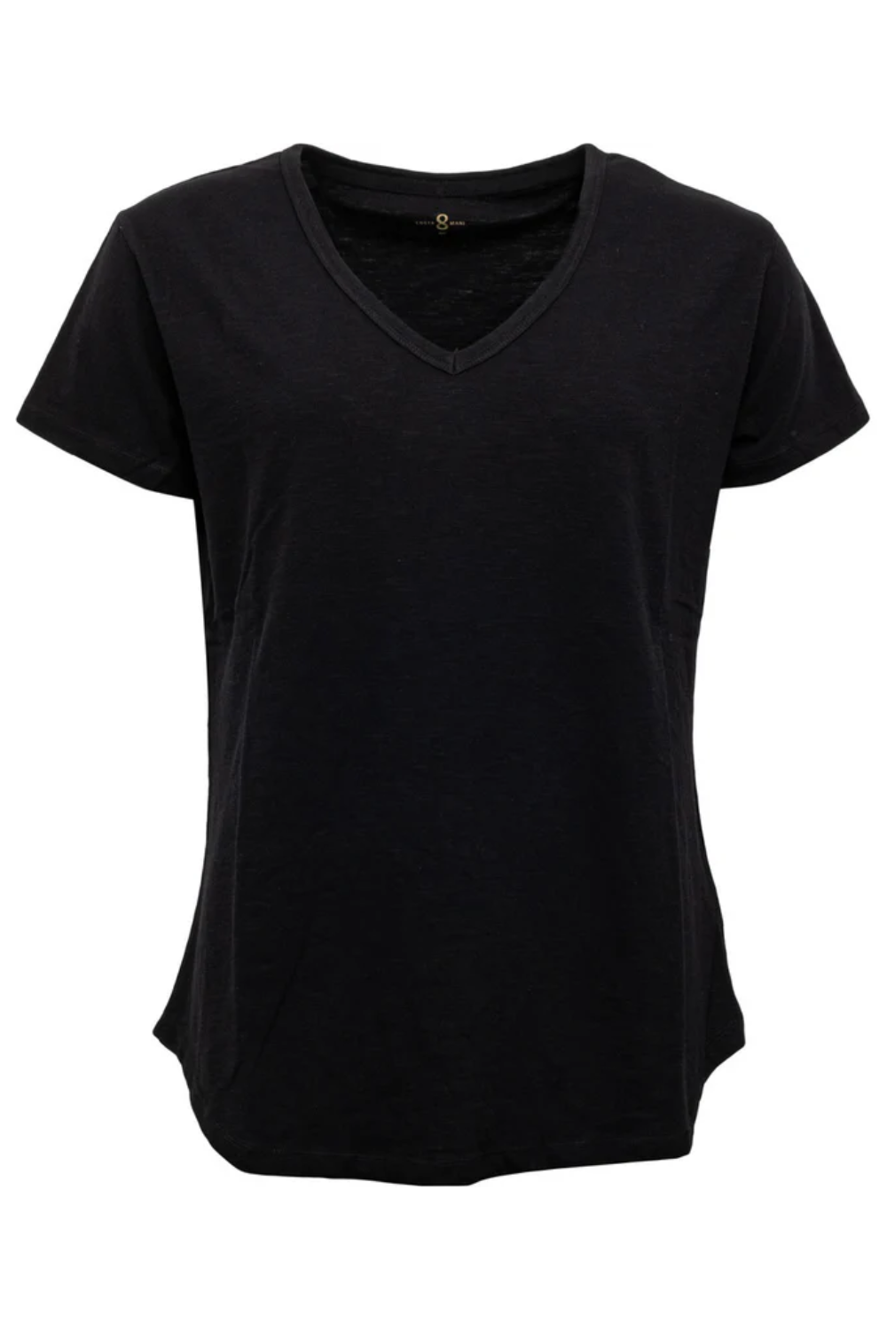 Basic S/S Tee V-neck - Black
