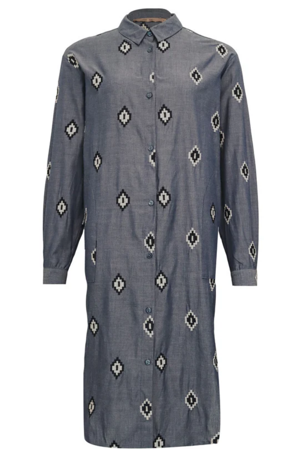 Dolly Långskjorta - Denimbroderi