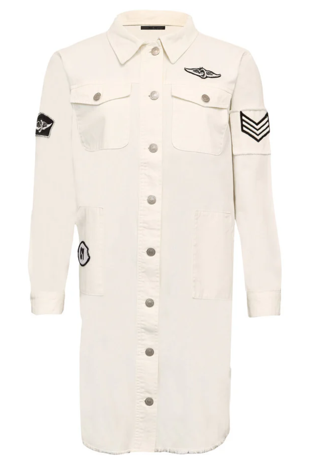 Foxy Långjacka - Denimvit