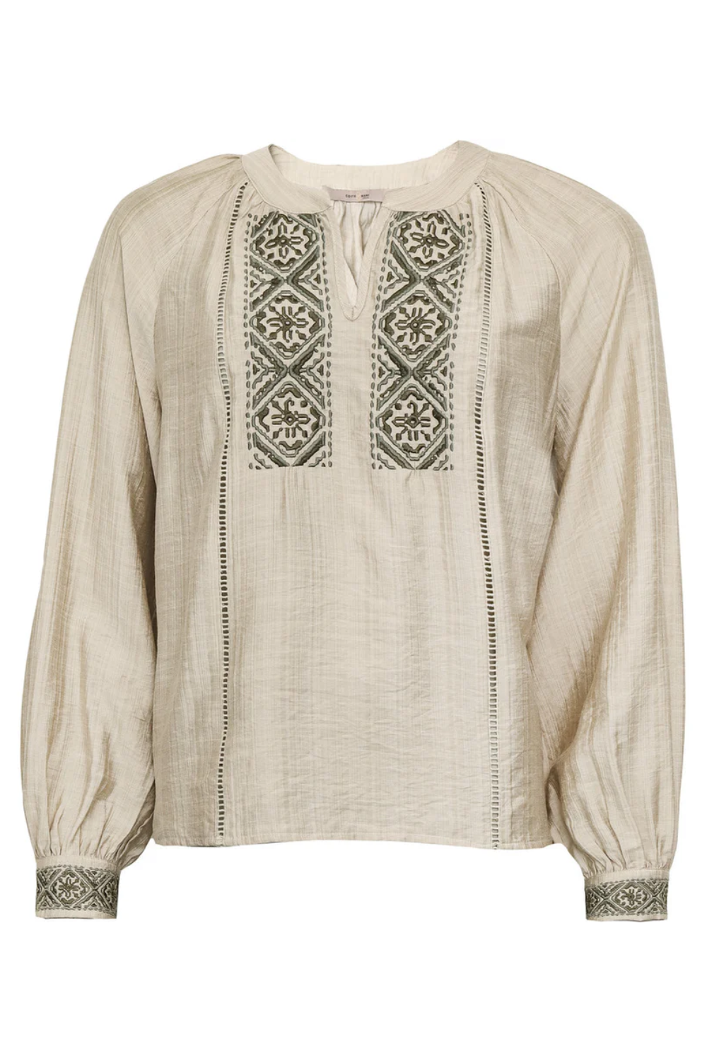 Emilie Shirt - Whisper White W/Embrodery