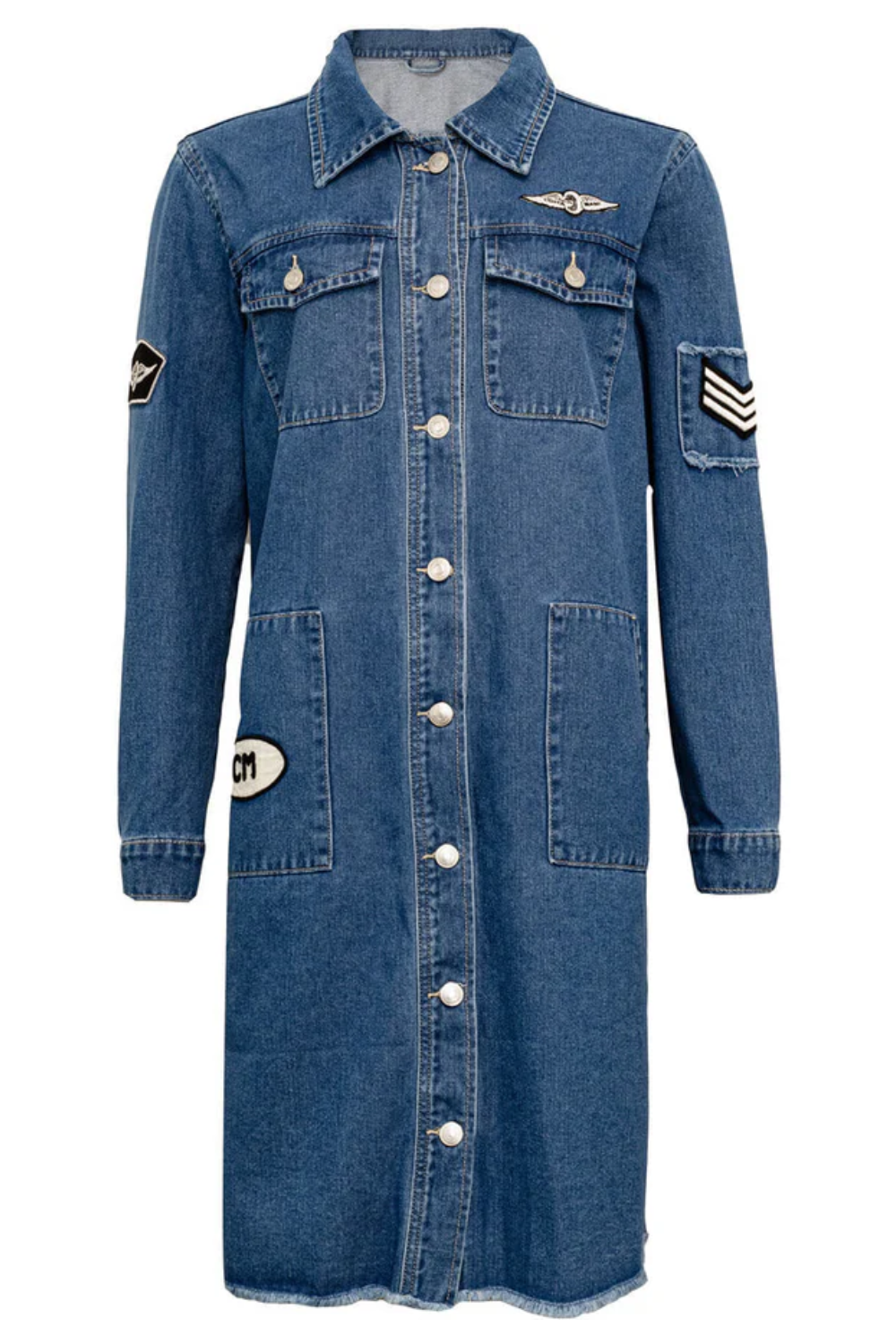 Foxy Long Jacket - Denim blue