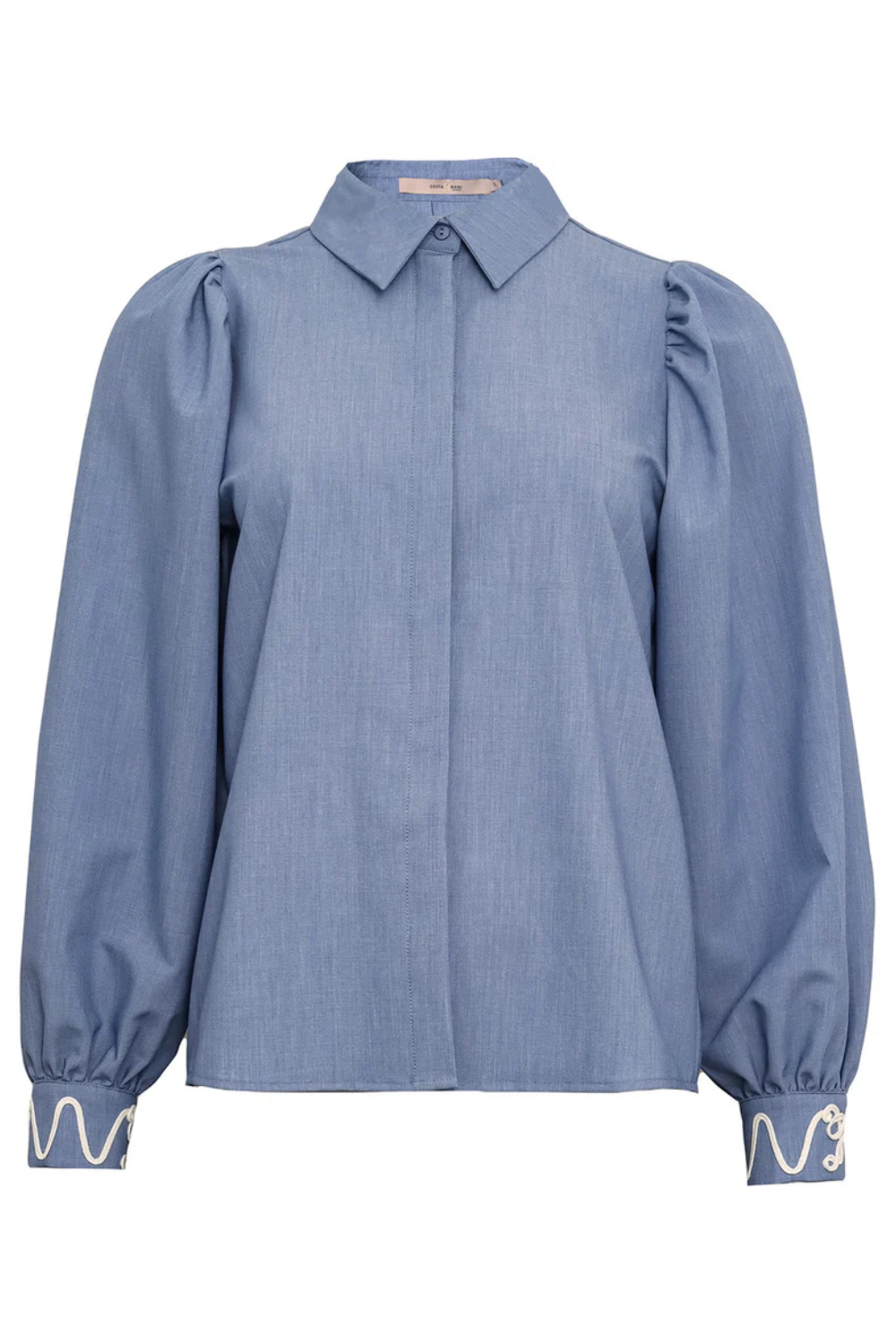 Judith Shirt - Blue/Whisper Embo