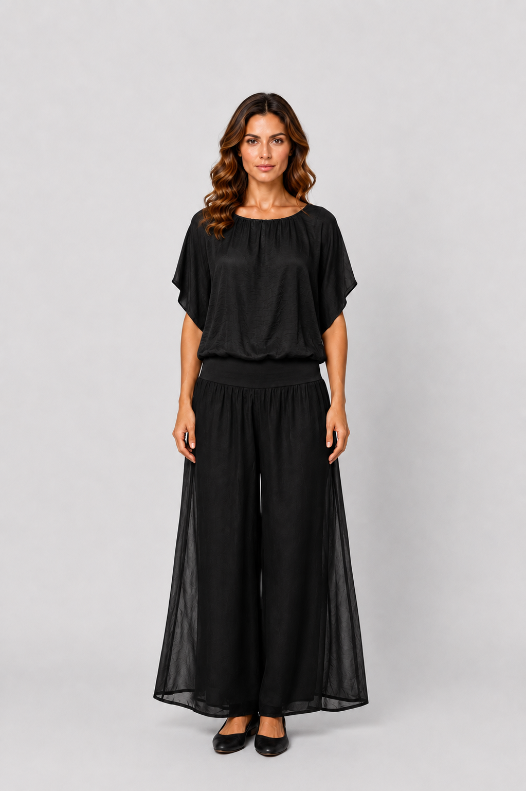 Costamani Silky ss Blouse Blouse Black