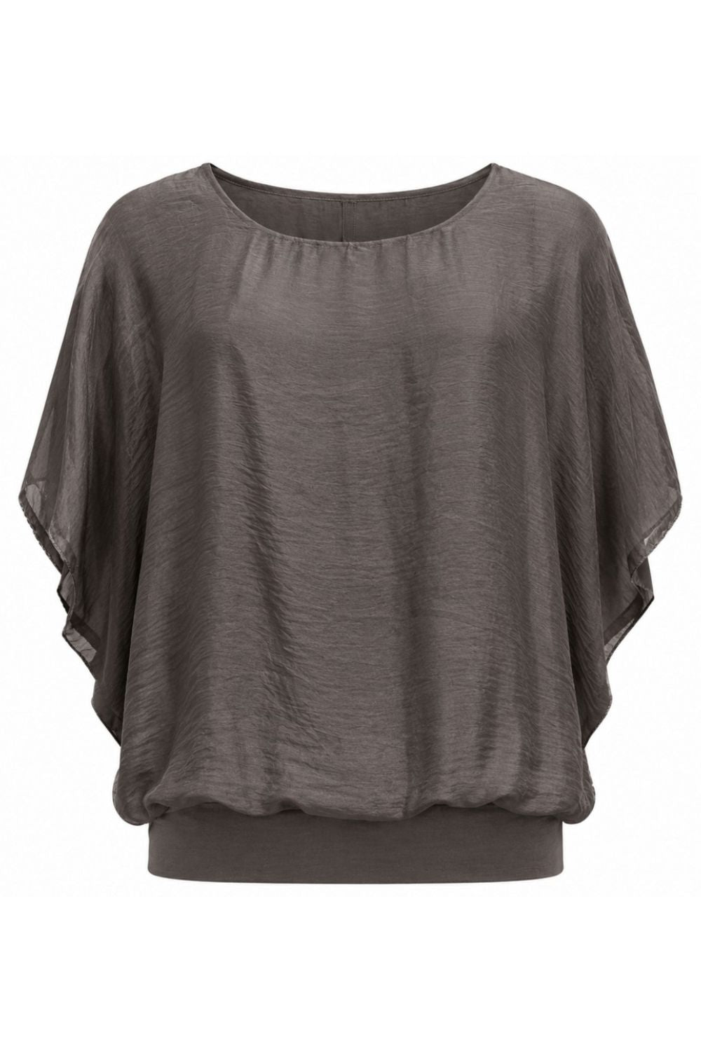 Costamani Silky ss Blouse Blouse Grey