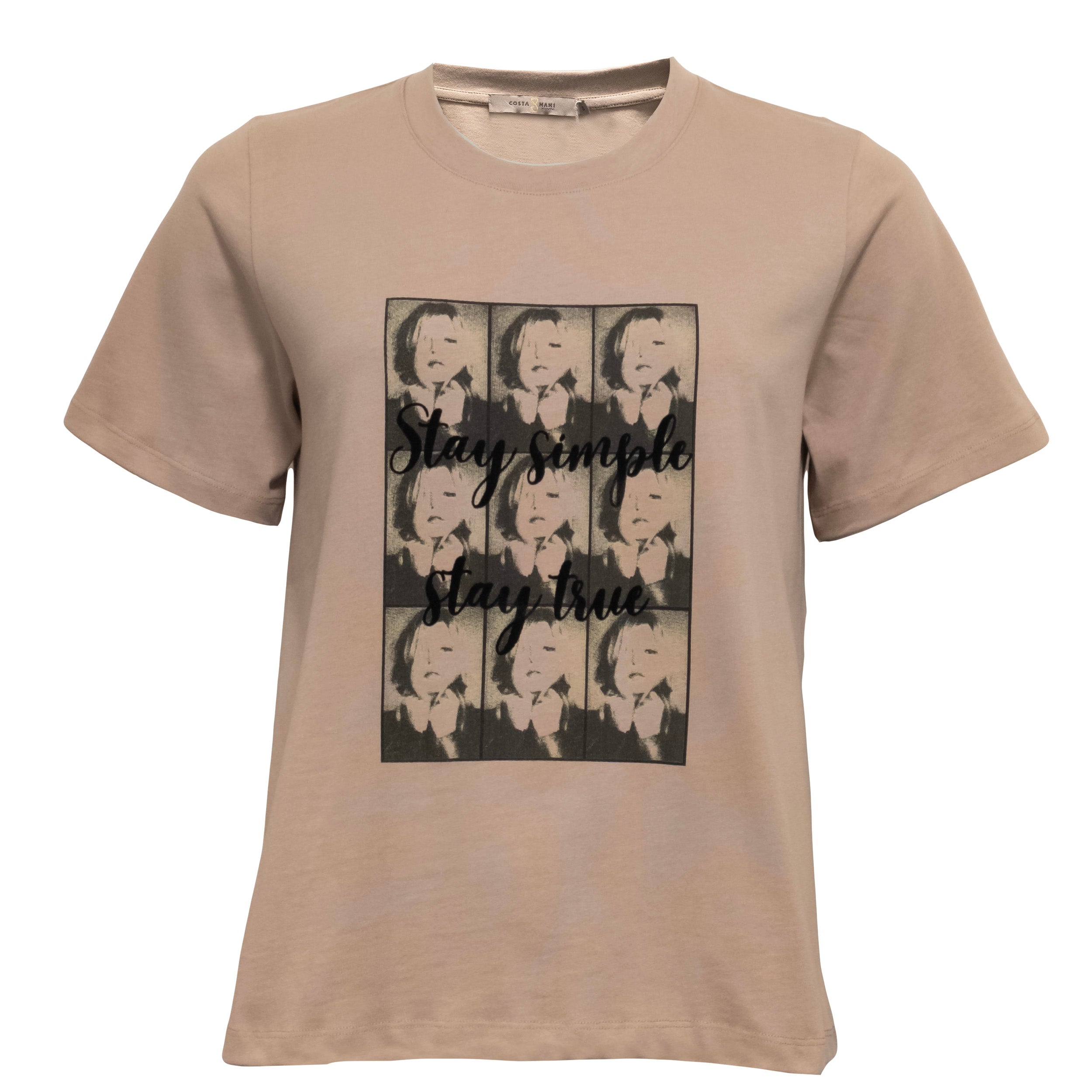 Costamani Small Faces O Tee T-shirts Sand/Black