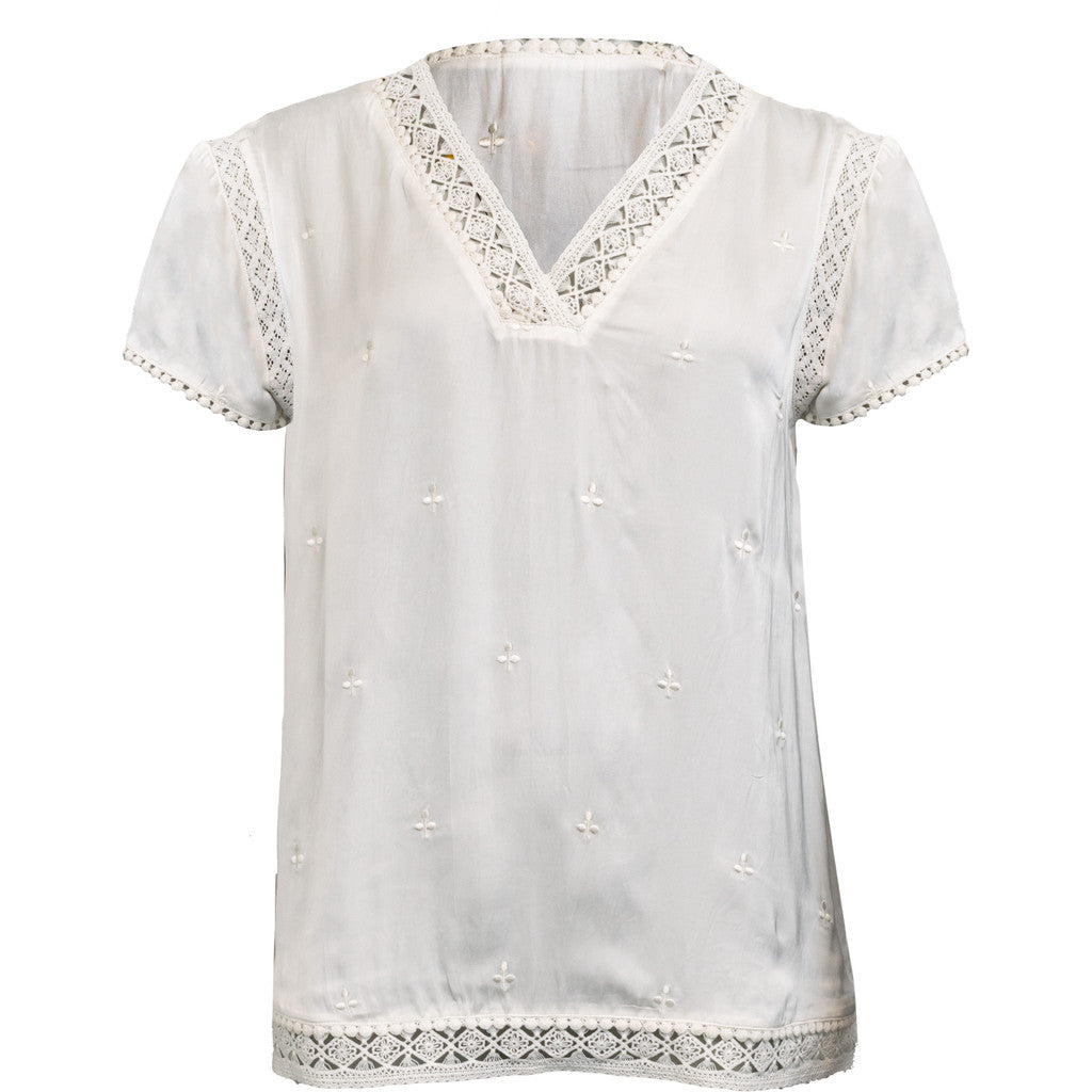 Costamani Sweatheart Blouse Blouse Whisper White