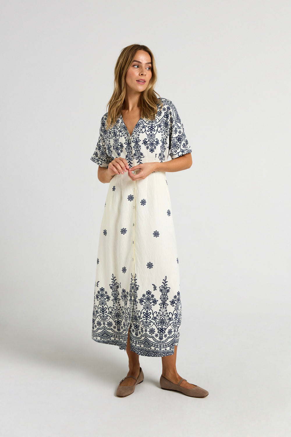 Costamani Wishi Dress Dresses Sea Blue Flower