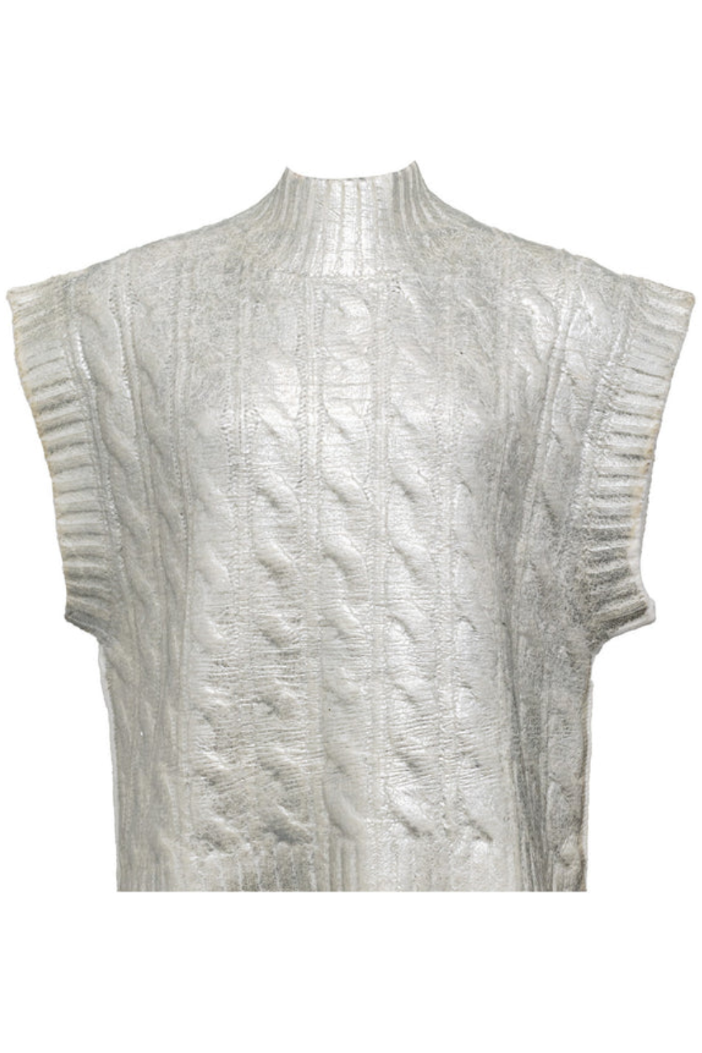 Star Knit Vest - Silver