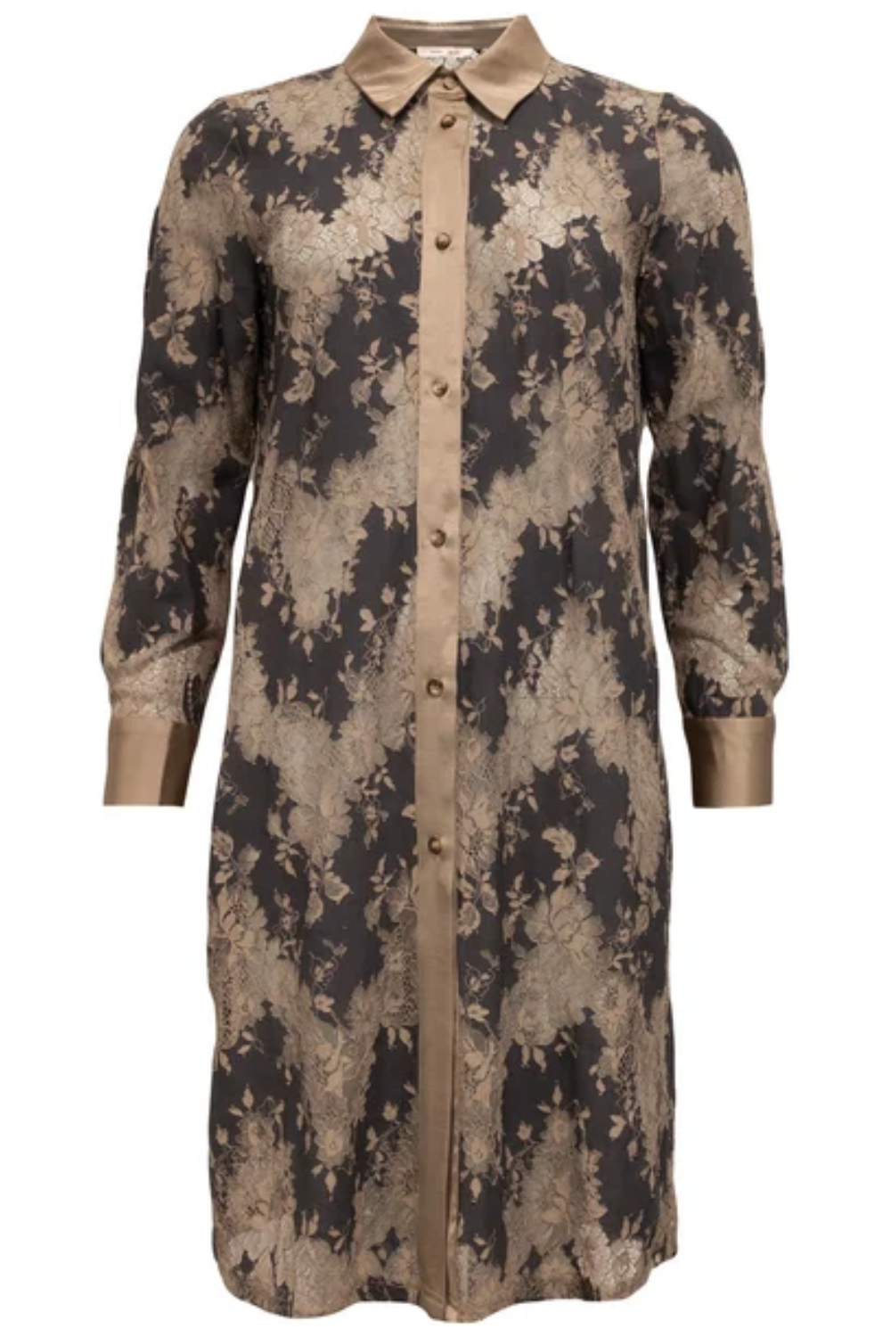 Laci Long Shirt - Grey/Sand
