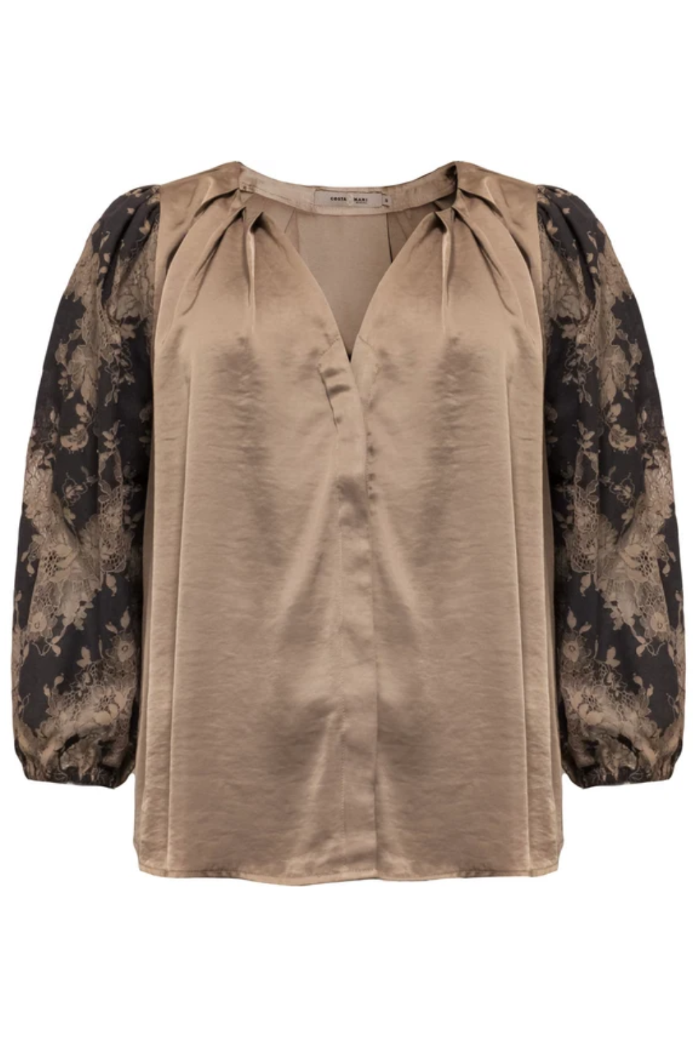 Laci Blouse - Grey/Sand
