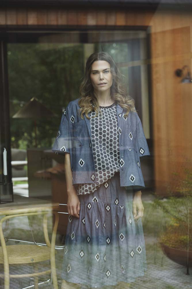 Dolly Långskjorta - Denimbroderi