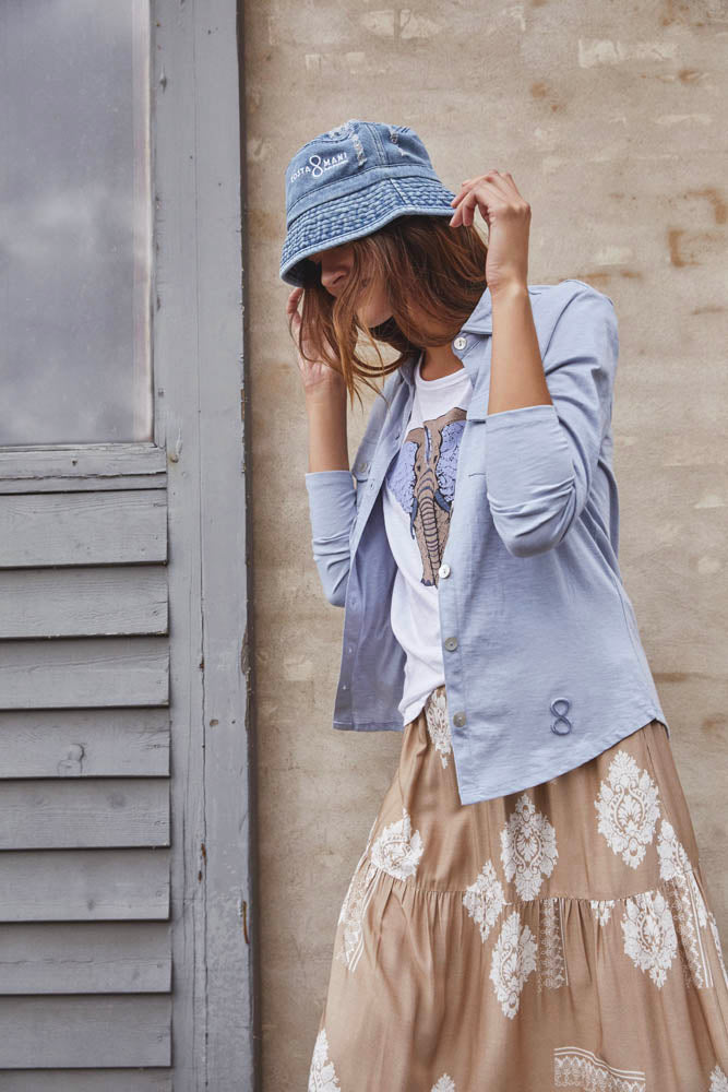 Bette Skirt - Taupe/Whisper