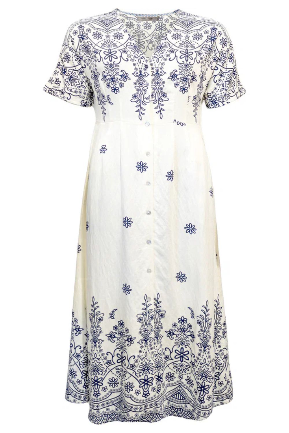 Wishi Short Dress - Sea Blue Flower