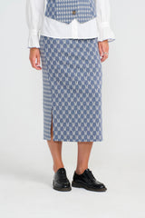 Watson Skirt - Denim Letters