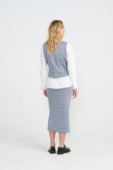 Watson Skirt - Denim Letters
