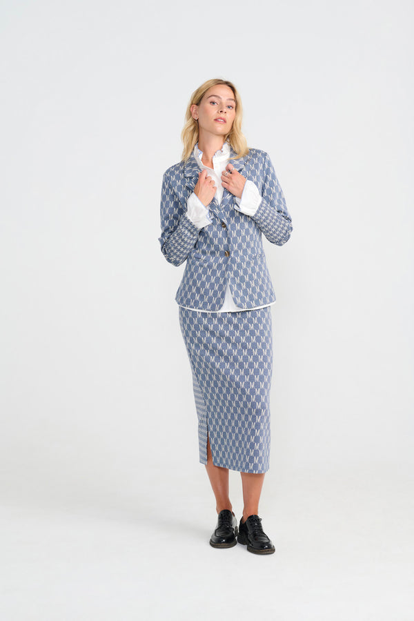 Watson Blazer - Denim Letters