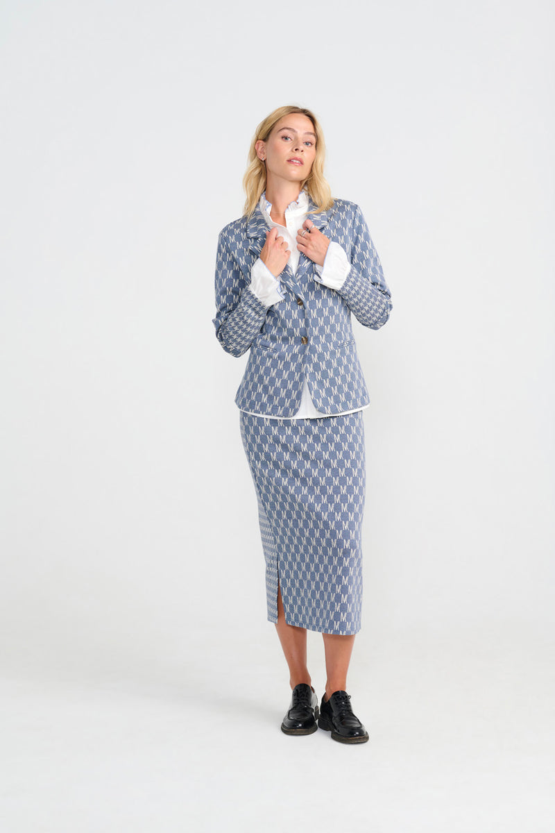 Watson Blazer - Denim Letters