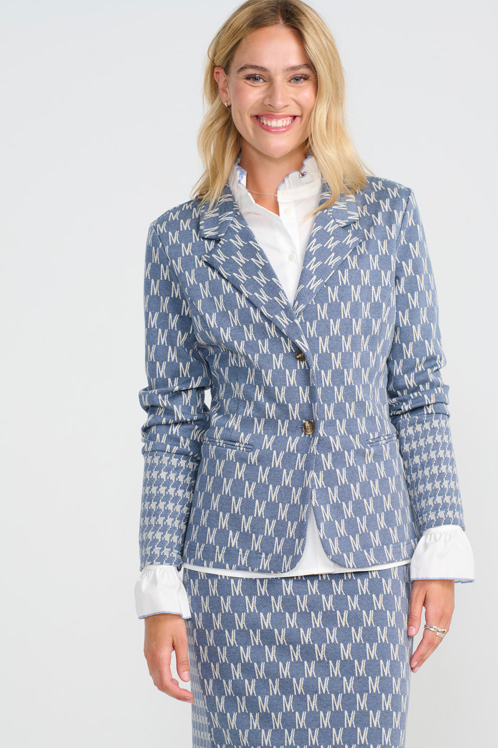 Watson Blazer - Denim Letters